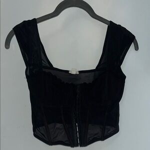 Black Sheer Corset Top